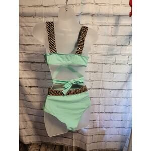 Mint Green Women's 2 Piece Swimwear